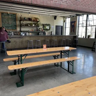 tables and a bar