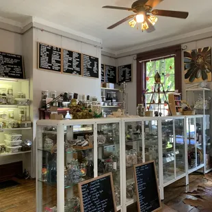 the inside of the store