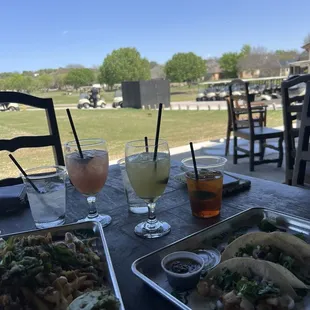 Gorgeous day and amazing patio! Love the drinks