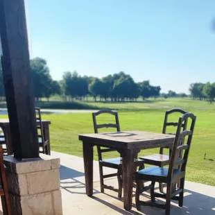 The patio is huge and a great shady place to relax!