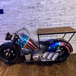 Cool table in the restaurant area