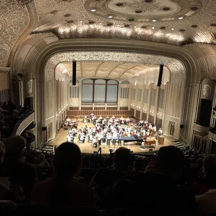 View from high balcony