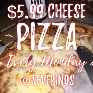 $ 5 99 cheese pizza