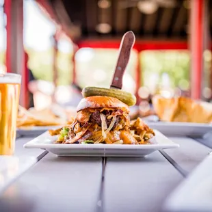 Outdoor dining at it&apos;s best. Heaters, fans, lighting, full bar, extra bathrooms.