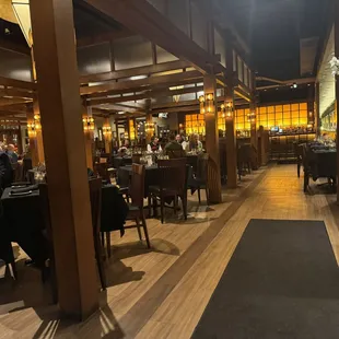 the dining area of the restaurant