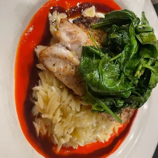 a plate of food on a table