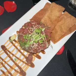 Tuna Poke and Avocado Stack - Amazing! So fresh and filling and a larger serving than you think