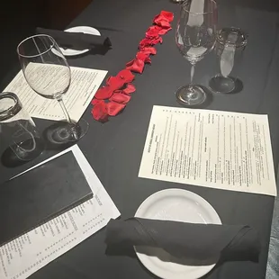 Rose petals what a lovely touch