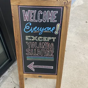 Welcome sign