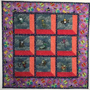 Attic Window featuring OESD embroidery Bug Designs on Window Screen