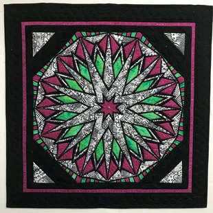 Mariners Summer Compass.  Original design, challenge quilt.