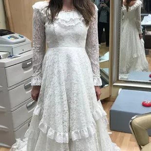 Vintage gown before re-design