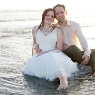 Lee fixed my dress (see previous pic for description) and hemmed my husband&apos;s pants that he&apos;s wearing in this picture.