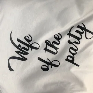 Bride's shirt