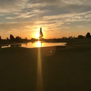 18th Green at Sunset