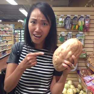 Biggest sweet potato I&apos;ve ever seen .