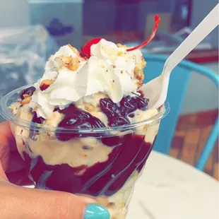 Hot fudge sundae!