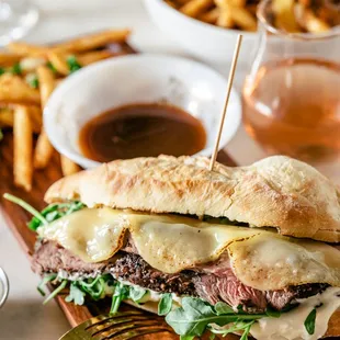 Filet Mignon Sandwich with Truffle Fries and Poutine