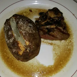 filet with baked potato