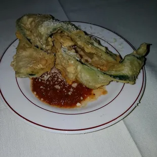 fried zucchini appetizer from the lighter fare pre fixe menu