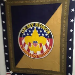 Boy scout fleece blanket