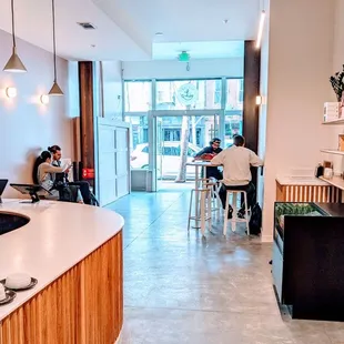 the interior of a coffee shop
