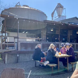 Fresh air! Open outdoor seating. There is also covered outdoor seating or indoor seating.