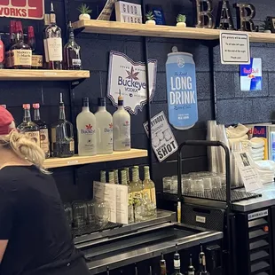 Back bar of Hilliard #1 pizza joint sextons!!