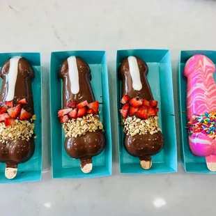 food, donuts, dough desserts