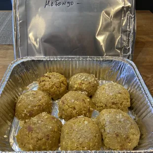 This mofongo with ajo (garlic) mojito