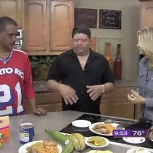 Chef Jaime Acevedo on Good Morning Arizona news expaining Puerto Rican food.