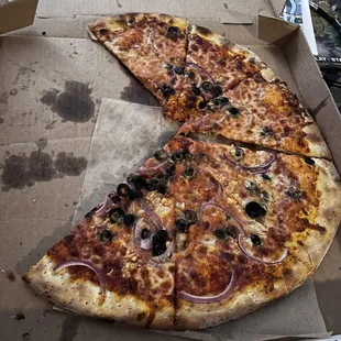 Olives, onions, garlic