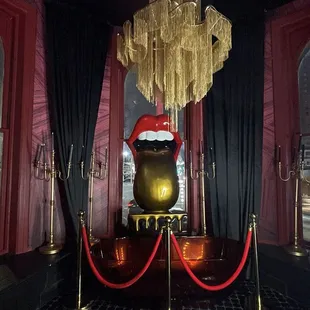 Women's restroom artwork