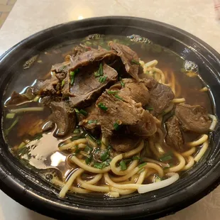 Beef noodle soup off menu item
