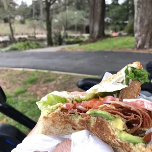 Bacon Lettuce Avocado Tomato sandwich