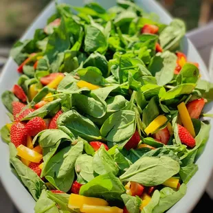 Strawberry spinach salad.