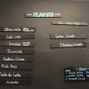 Today&apos;s flavors...