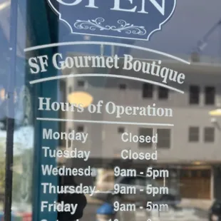 Hours of operation