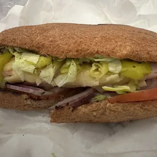 Turkey sandwich with Boar&apos;s Head meats