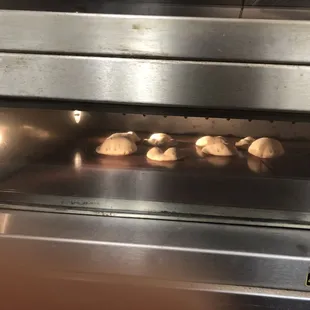 Baking pita bread