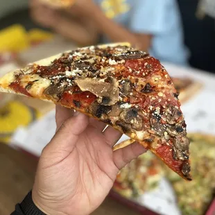 Pepperoni Mushrooms slice
