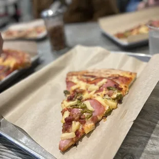 a slice of pizza