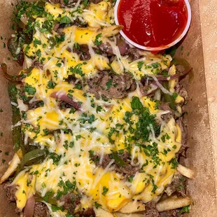 Cheesesteak fries