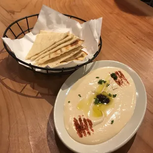 Free hummus with the check in!