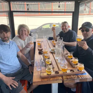 Seven Stills Brewery and Distillery Slo Flo - Pilsner We Are on a Break - Double Hazy IPA Gabagool - Hazy IPA Containing Pork