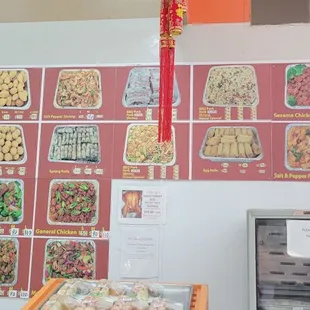 a variety of food items