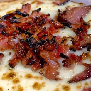 Cheese and bacon Sfiha