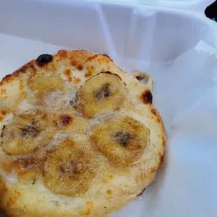 Banana, condensed milk and cinnamon