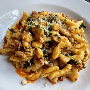 Pasta with Italian sausage