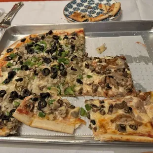 $30 pizza served on a tray with rotten canned toppings and a frozen crust. So so bad.